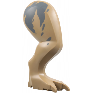 dark tan dinosaur leg large rear tyrannosaurus rex right with black pin with dark bluish gray markings pattern