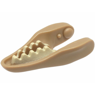 dark tan dinosaur jaw lower raptor with tan teeth pattern