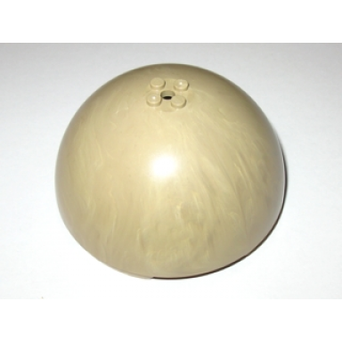dark tan cylinder hemisphere 11 x 11 studs on top with marbled tan planet pattern sw bespin