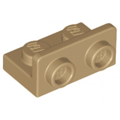 dark tan bracket 1 x 2 - 1 x 2 inverted