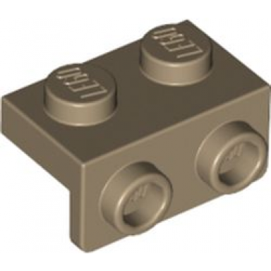 dark tan bracket 1 x 2 - 1 x 2