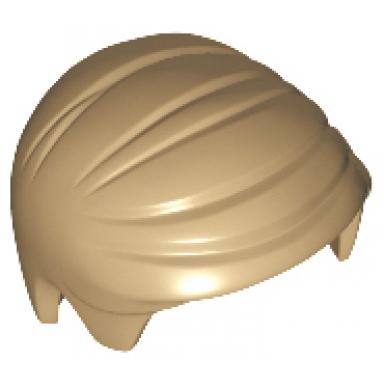 dark tan minifigure hair short combed sideways part left