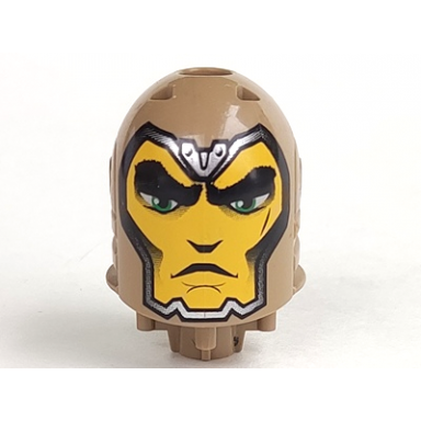 dark tan large figure head with kentis sir pattern