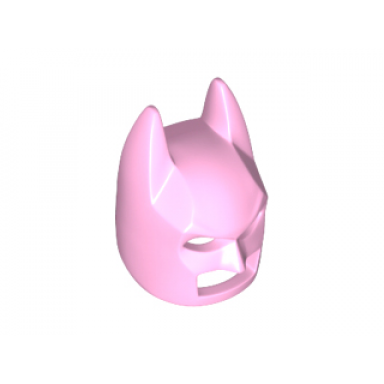 bright pink minifigure headgear mask batman cowl angular ears pronounced brow
