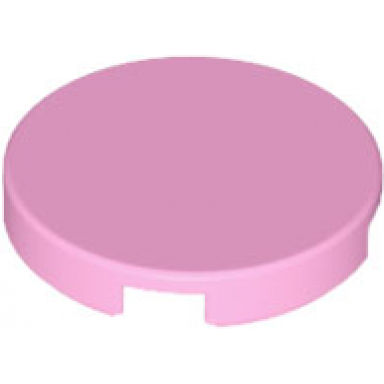 bright pink tile round 2 x 2 with bottom stud holder
