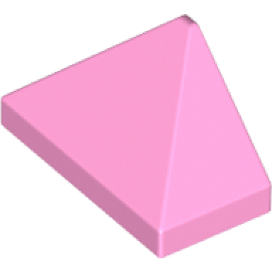 bright pink slope 45 2 x 1 triple with bottom stud holder