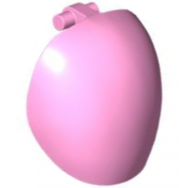 bright pink large figure armor round smooth with bar handle - free ends
