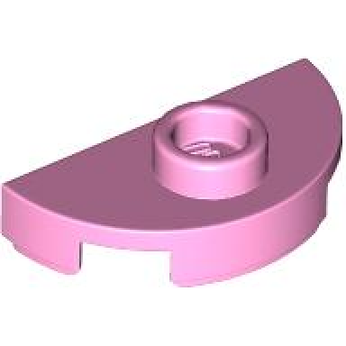 bright pink plate round 1 x 2 half with 1 stud jumper
