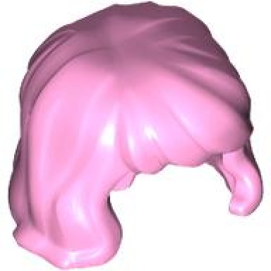 minifigure hair female shoulder length wavy with bangs