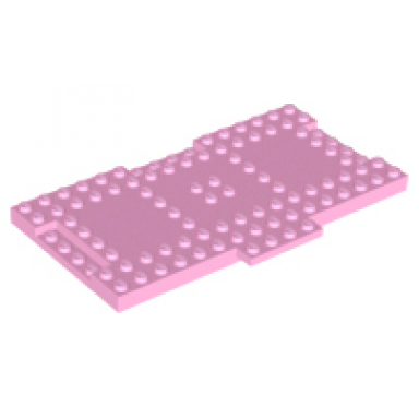 bright pink brick modified 8 x 16 x 2 3 with 1 x 4 indentations and 1 x 4 plate