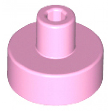 bright pink tile round 1 x 1 with bar and pin holder