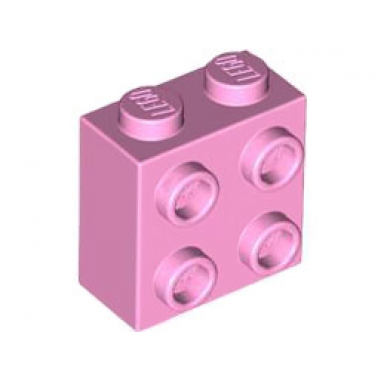 bright pink brick modified 1 x 2 x 1 2 3 with studs on side
