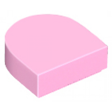 bright pink tile round 1 x 1 half circle extended