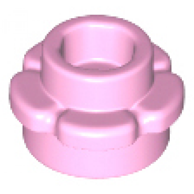 bright pink plate round 1 x 1 with flower edge 5 petals