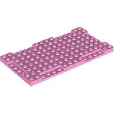 bright pink brick modified 8 x 16 x 2 3 with 1 x 4 indentations
