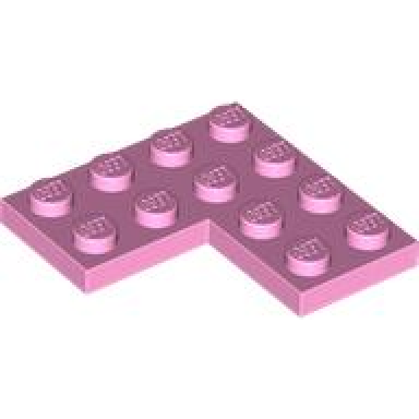 bright pink plate 4 x 4 corner