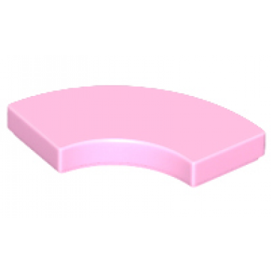 bright pink tile round corner 2 x 2 macaroni