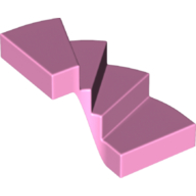 bright pink stairs 6 x 6 x 4 curved