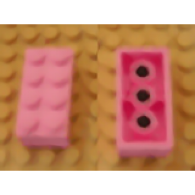 bright pink magnet brick 2 x 4
