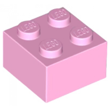 bright pink brick 2 x 2