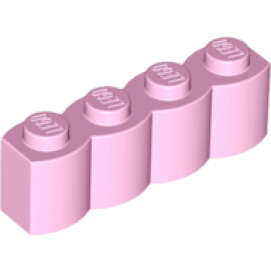 bright pink brick modified 1 x 4 with log profile