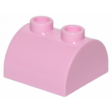 bright pink slope curved 2 x 2 double with 2 hollow studs