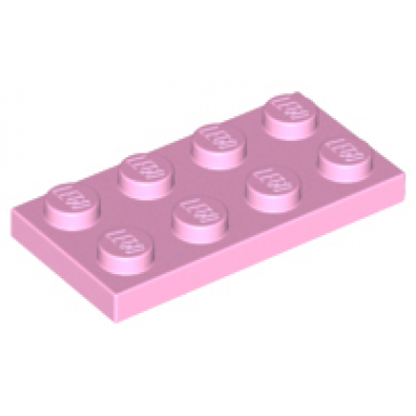 bright pink plate 2 x 4
