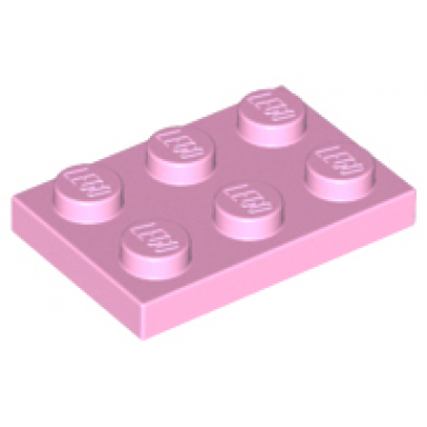 bright pink plate 2 x 3