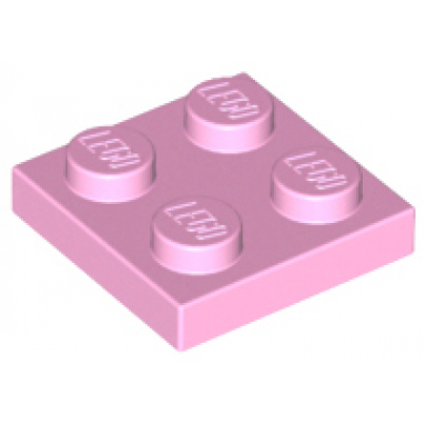 bright pink plate 2 x 2
