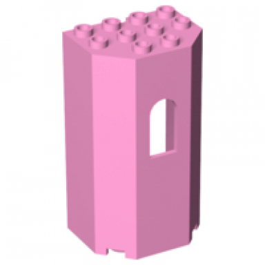 bright pink panel 3 x 4 x 6 turret wall with window