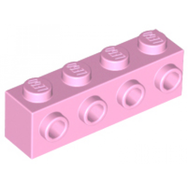 bright pink brick modified 1 x 4 with studs on side