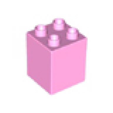 bright pink duplo brick 2 x 2 x 2