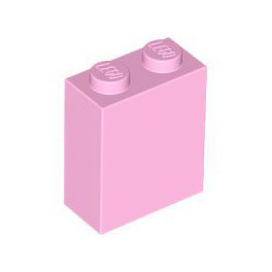 bright pink brick 1 x 2 x 2 with inside stud holder