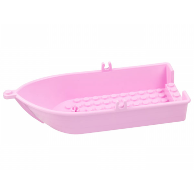 bright pink boat 18 x 8 x 3 1 3 with oarlocks
