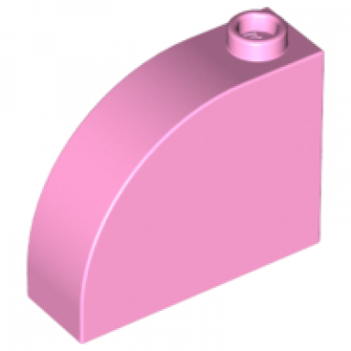 bright pink slope curved 3 x 1 x 2 with hollow stud