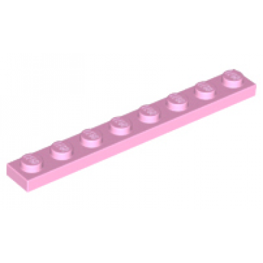 bright pink plate 1 x 8