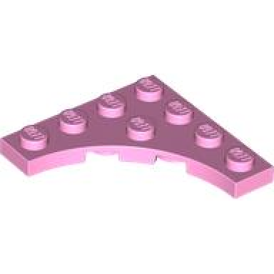bright pink plate modified 4 x 4 with 3 x 3 curved cutout