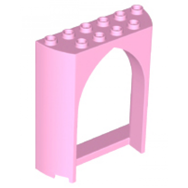 bright pink panel 2 x 6 x 6 with gothic arch