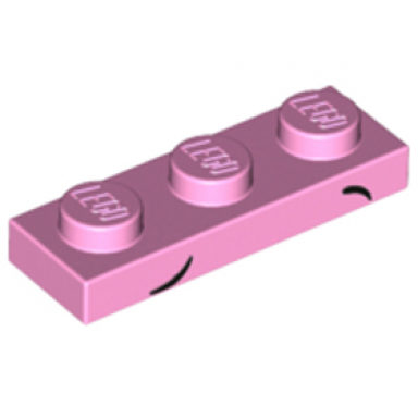 bright pink plate 1 x 3 with 2 small black arcs low and high pattern unikitty eyebrows