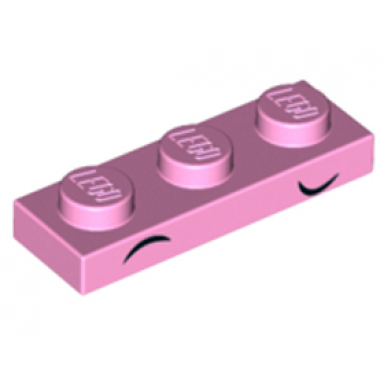 bright pink plate 1 x 3 with 2 small black arcs high and low pattern unikitty eyebrows
