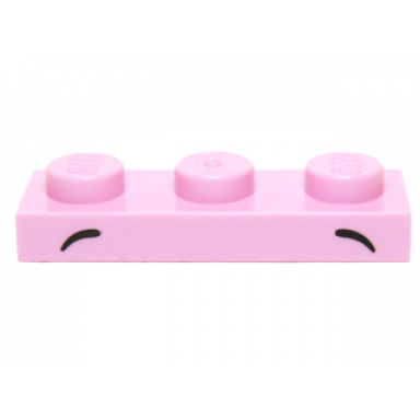 bright pink plate 1 x 3 with 2 small black arcs high and wide set pattern unikitty eyebrows