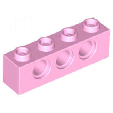 bright pink technic brick 1 x 4 with holes