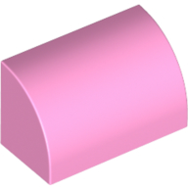 bright pink slope curved 1 x 2