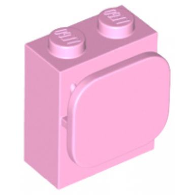 bright pink brick modified 1 x 2 x 2 with paper photo holder