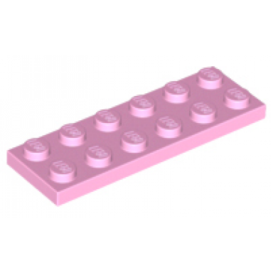 bright pink plate 2 x 6