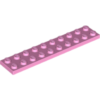 bright pink plate 2 x 10