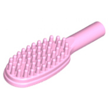 bright pink minifigure utensil hairbrush - 10mm handle