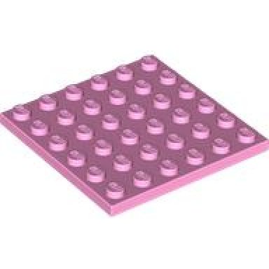 bright pink plate 6 x 6