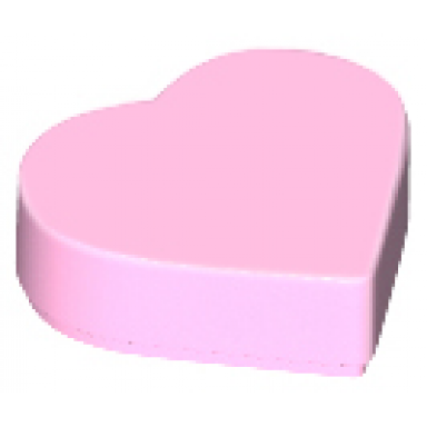 bright pink tile round 1 x 1 heart
