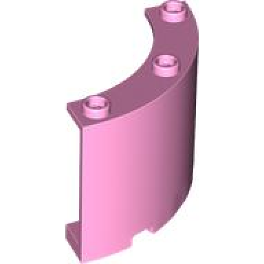 bright pink cylinder quarter 4 x 4 x 3